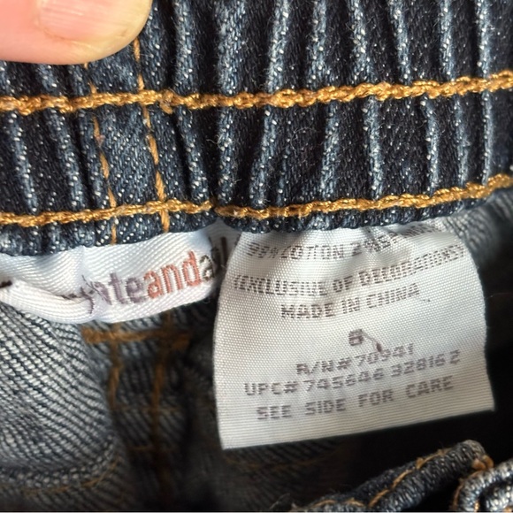 Vintage Y2K 90s Mary Kate Ashley Girl Denim Capris Size 6 Western Boho Patches - Picture 9 of 10